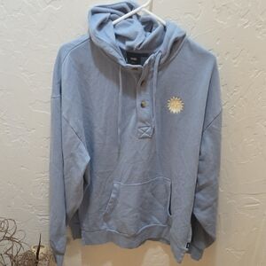 Vans Light Blue Hoodie with Sun Emblem